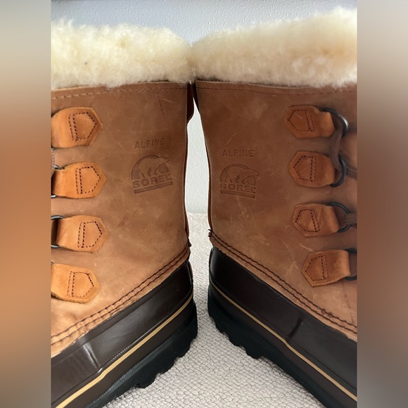 SOREL Alpine Waterproof Boots | Leather Camel Brown | Size: 10 - Picture 5 of 8